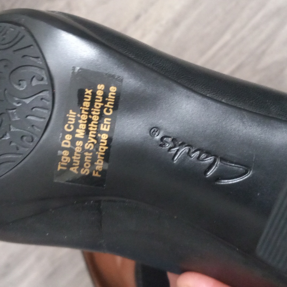 Clark's Artisan Black Leather Society Dance Pump Size 7M - Picture 11 of 13